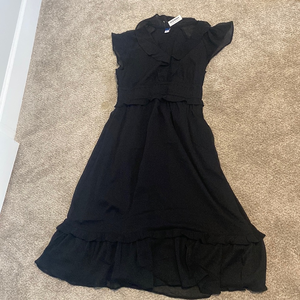 Old navy size large black modest dress